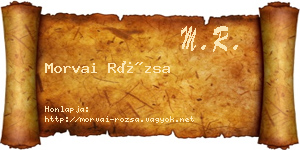 Morvai Rózsa névjegykártya